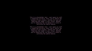Patience - Music video / short film template